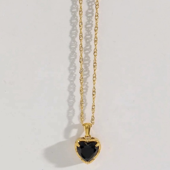 NEW LUXURY 18K GOLD DIAMOND CHAIN NECKLACE, NICE NECKLACE, CUTE NECKLACE - Picture 7 of 8